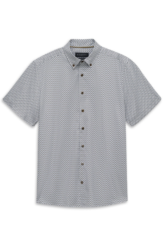Bugatti 9450 Casual Short-Sleeved Shirt - Off-White-LIGHT BLUE 3XL 1779960749_5769_019236_LIGHT_BLUE