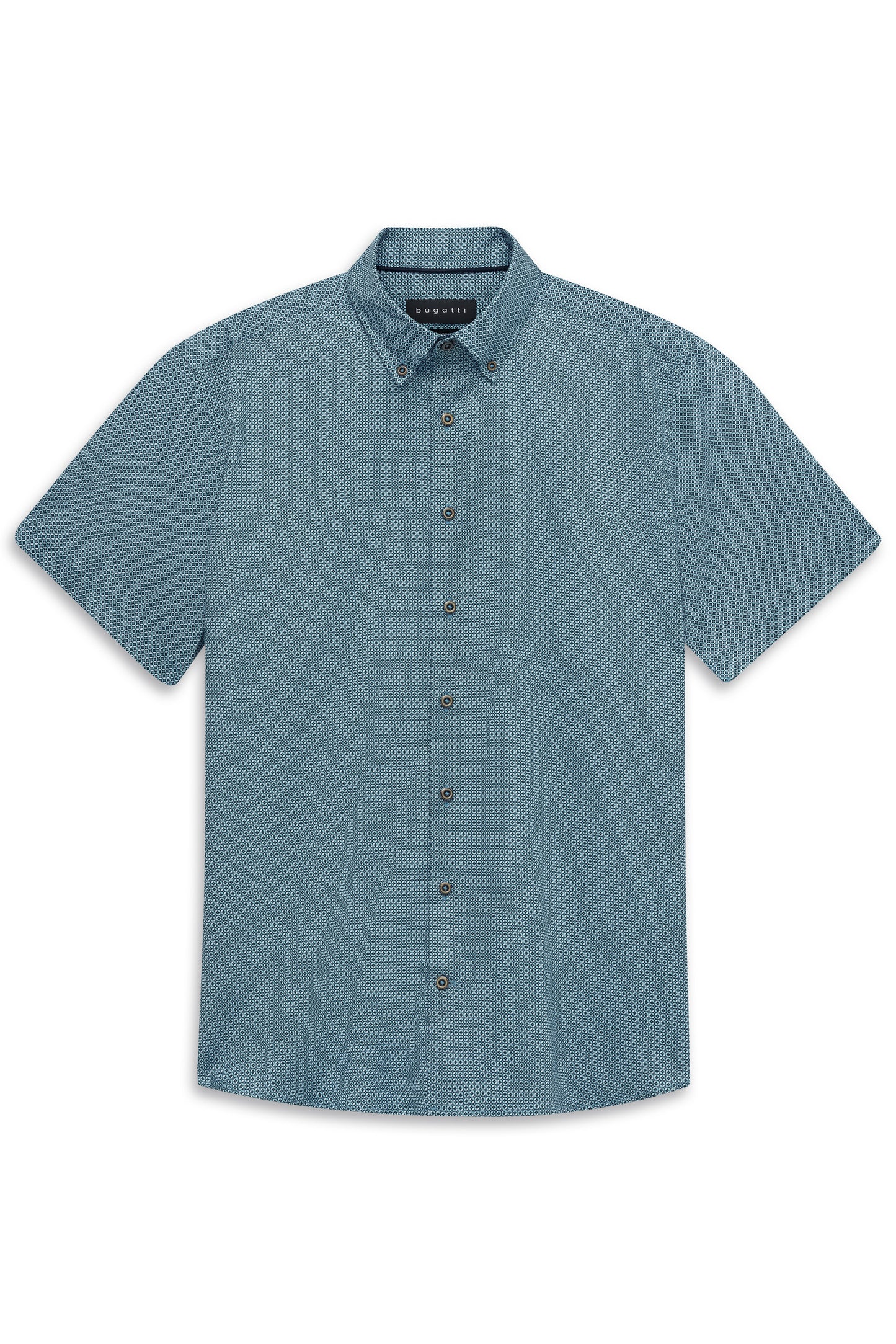 Bugatti 9450 Casual Short-Sleeved Shirt - Ice Blue-TURQUOISE 1779961269_9104_019195_TURQUOISE