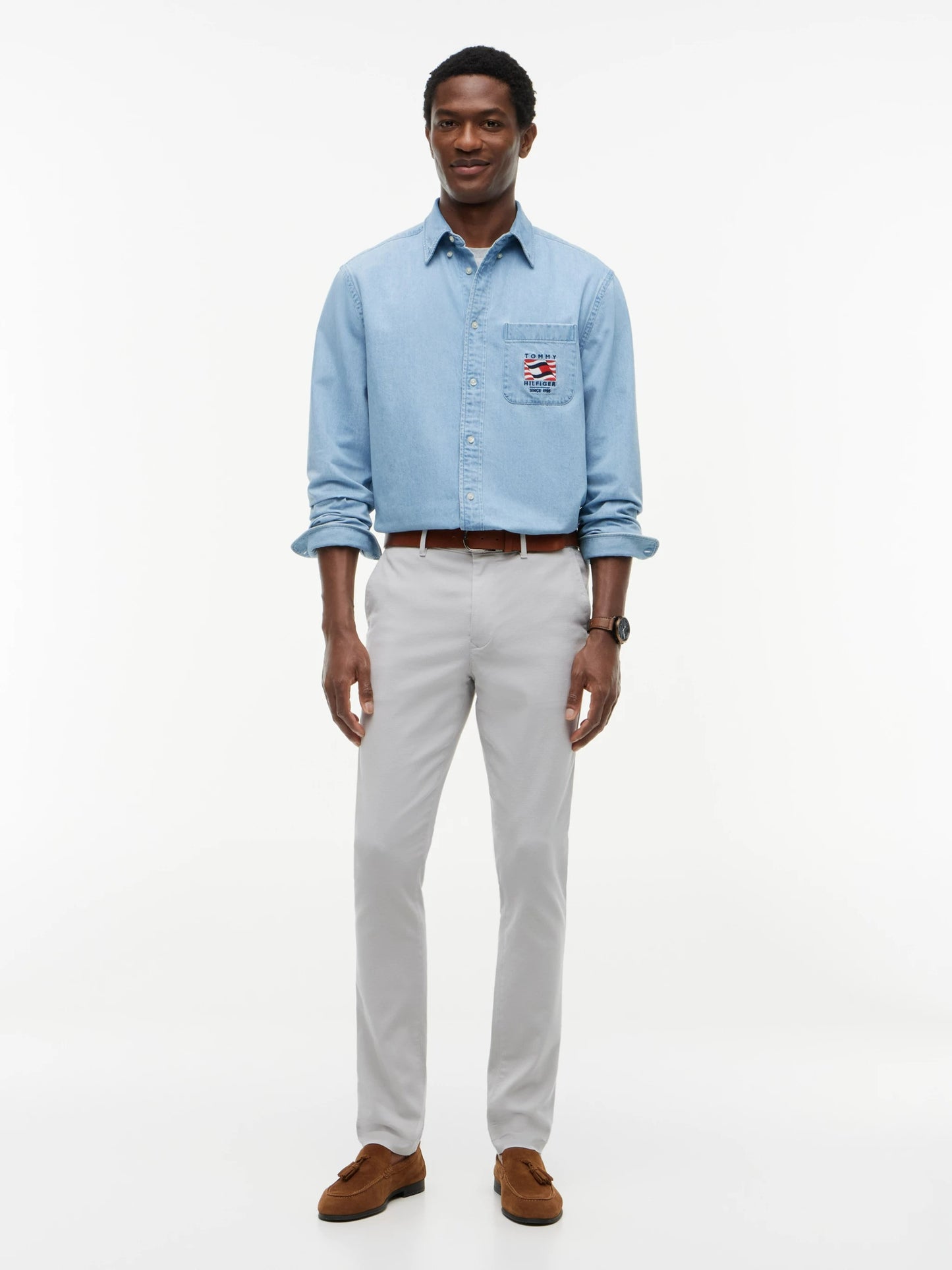 Tommy Hilfiger Bleecker Open Structure Trousers - October Grey-SHORT 1780662107_6258_019472_SHORT_alternate