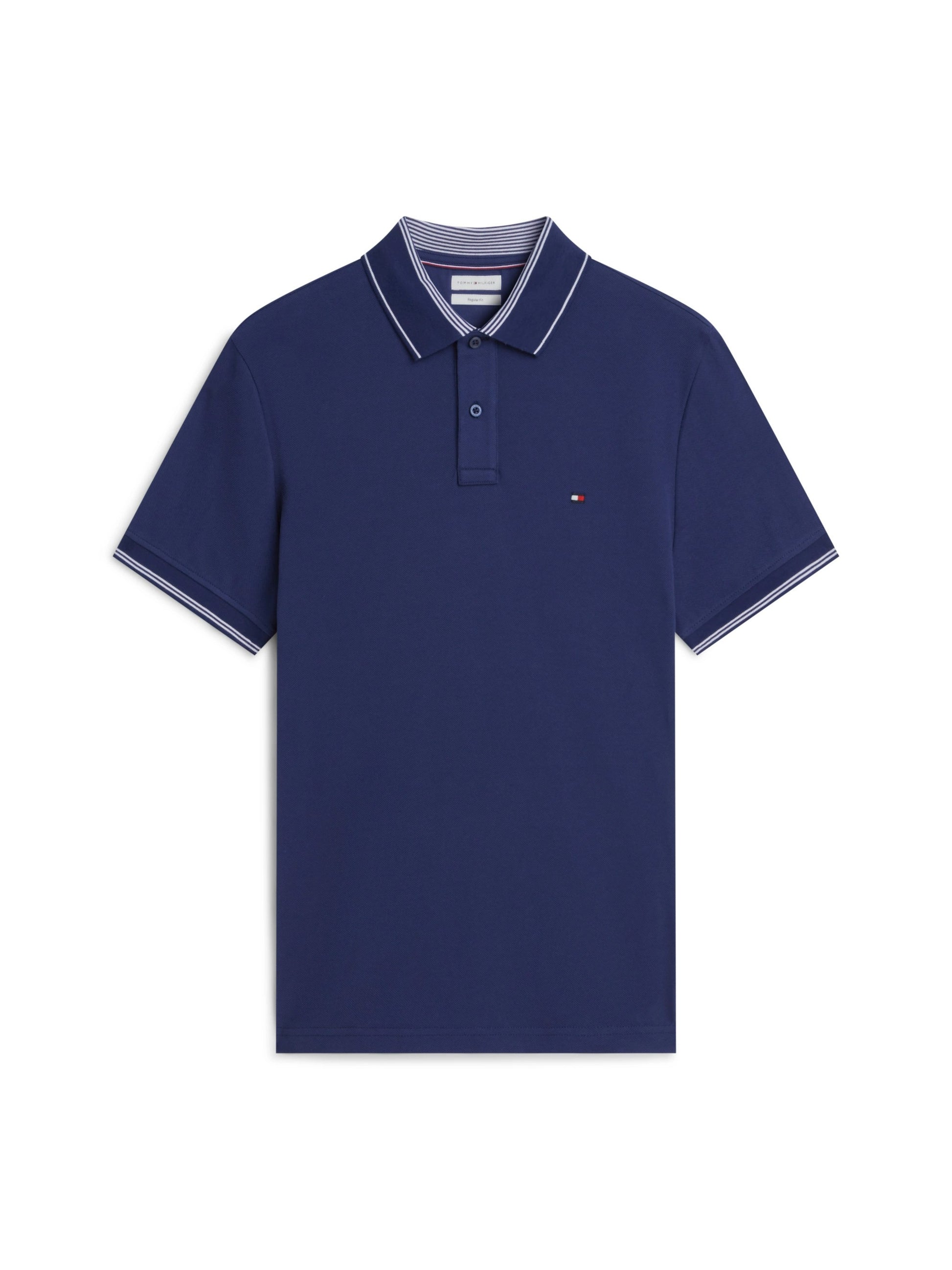 Tommy Hilfiger Stripe Undercollar Pique Polo - Carbon Navy-CARBON NAVY 1780665565_2339_019476_CARBON_NAVY_alternate