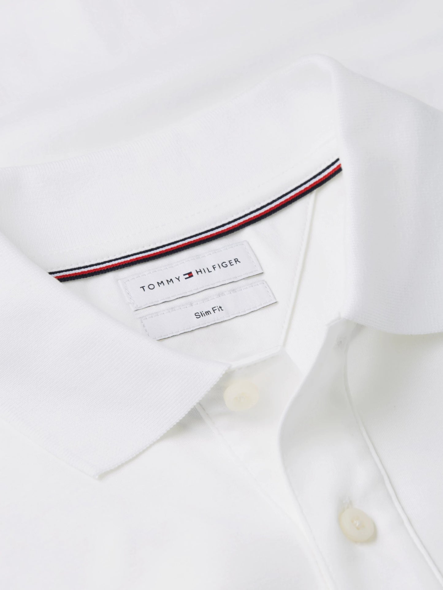 Tommy Hilfiger Liquid Flag Cuff Slim Polo - White-WHITE 1780666113_9163_019477_WHITE_alternate