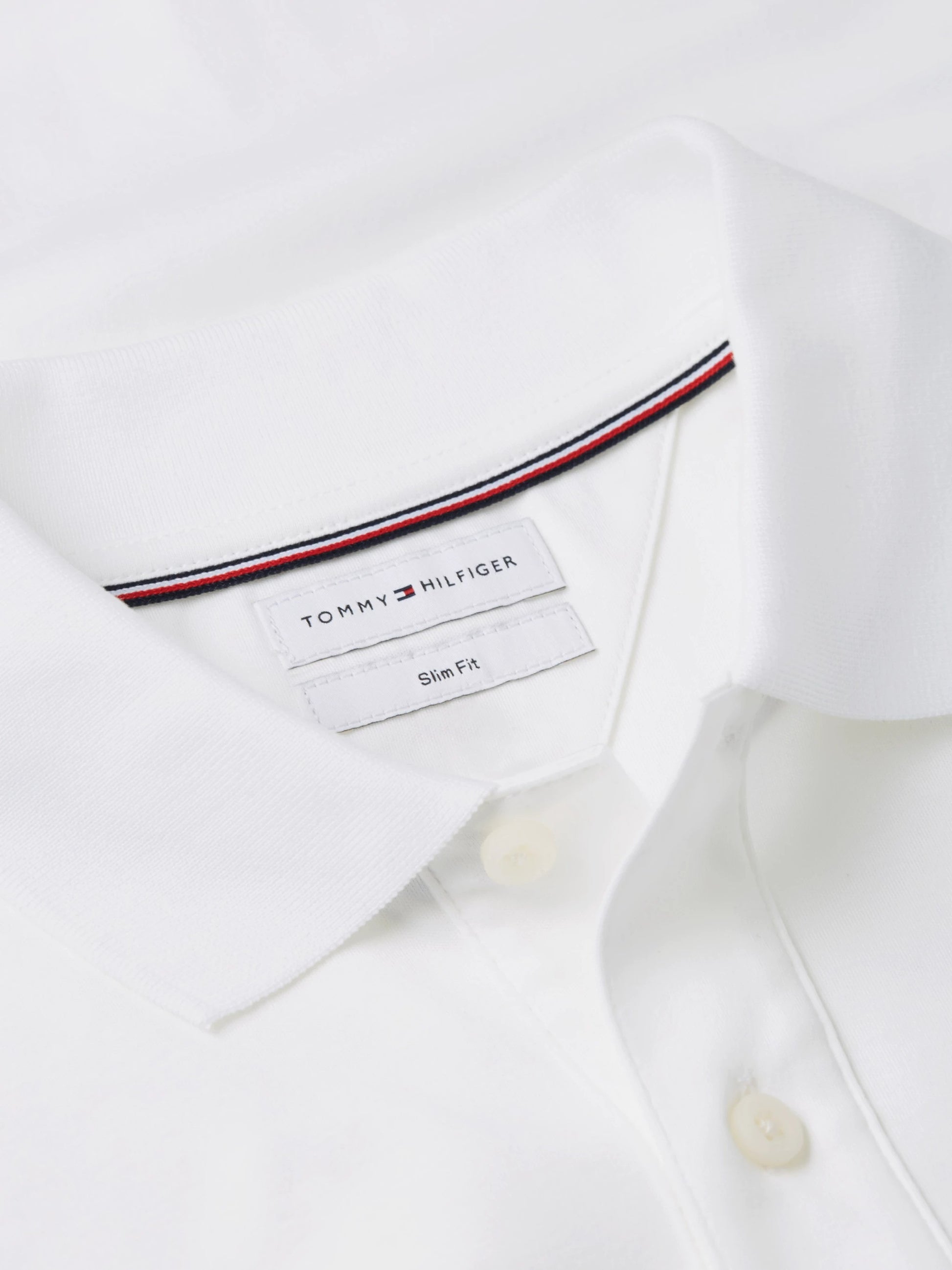 Tommy Hilfiger Liquid Flag Cuff Slim Polo - White-WHITE 1780666113_9163_019477_WHITE_alternate