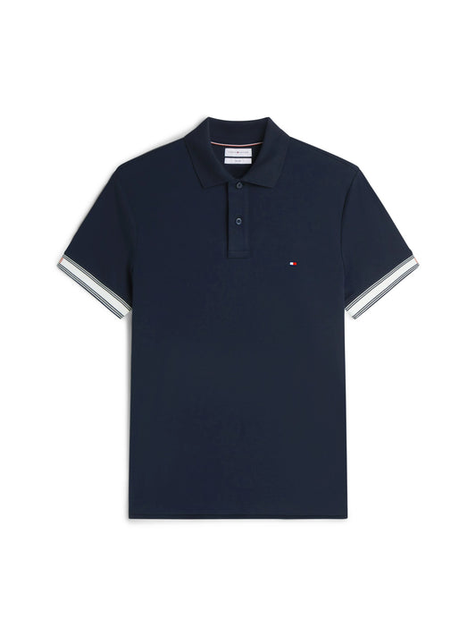 Tommy Hilfiger Liquid Flag Cuff Slim Polo - Desert Sky-DESERT SKY 1780666571_8905_019478_DESERT_SKY_alternate