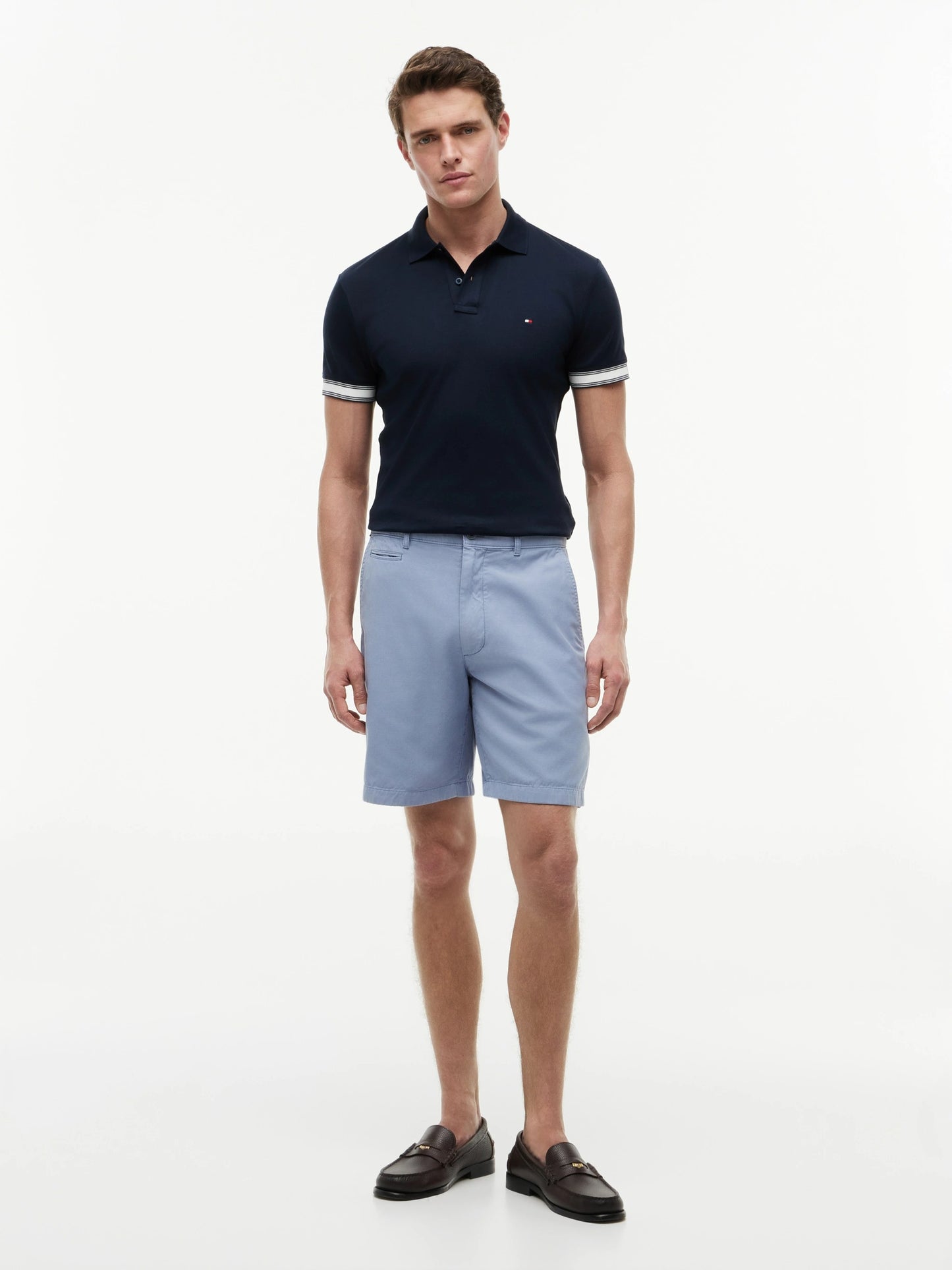 Tommy Hilfiger Liquid Flag Cuff Slim Polo - Desert Sky-DESERT SKY 1780666573_0549_019478_DESERT_SKY_alternate