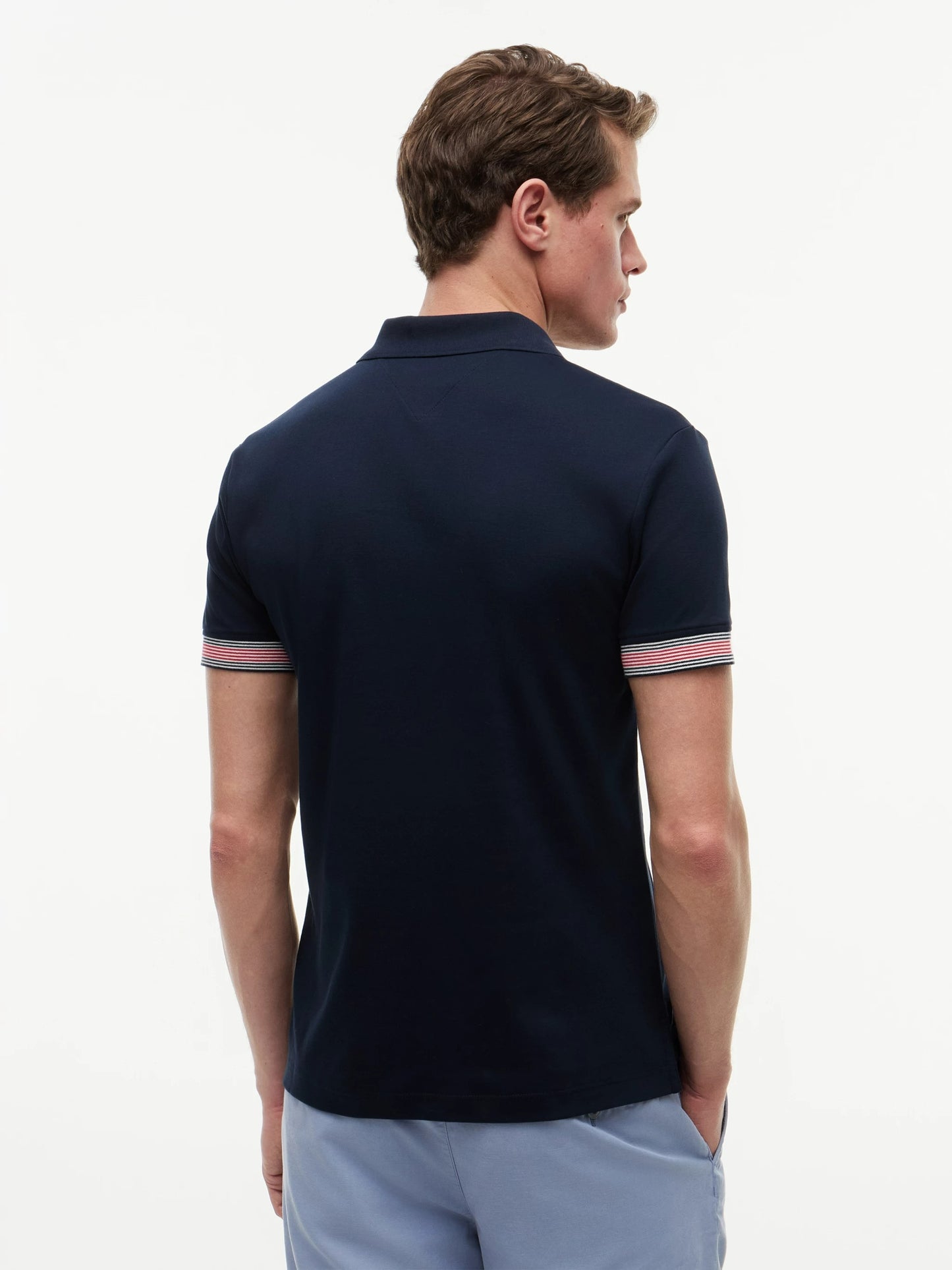 Tommy Hilfiger Liquid Flag Cuff Slim Polo - Desert Sky-DESERT SKY 1780666575_813_019478_DESERT_SKY_alternate