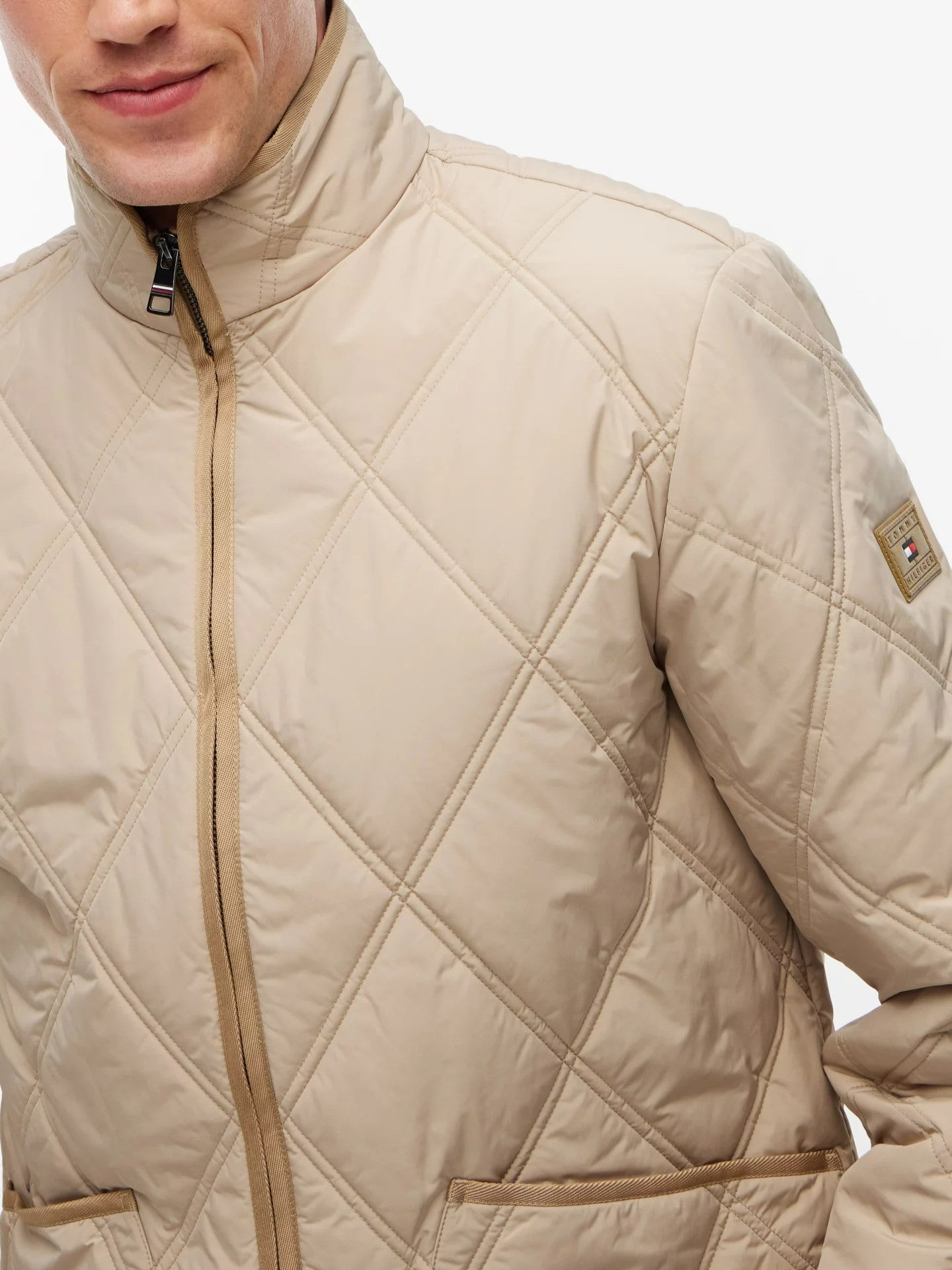 Tommy Hilfiger Diamond Quilt Jacket - Batique Khaki 1781016955_6862_019480_BEIGE_alternate