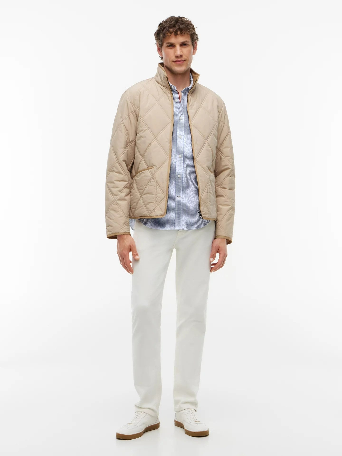 Tommy Hilfiger Diamond Quilt Jacket - Batique Khaki 1781016956_3126_019480_BEIGE_alternate