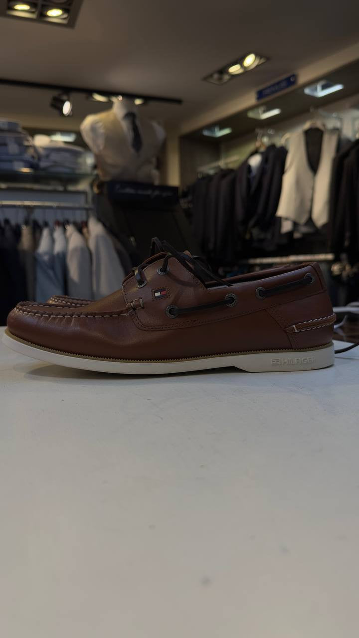 Tommy Hilfiger Classic Leather Driving Moccasins - Cognac