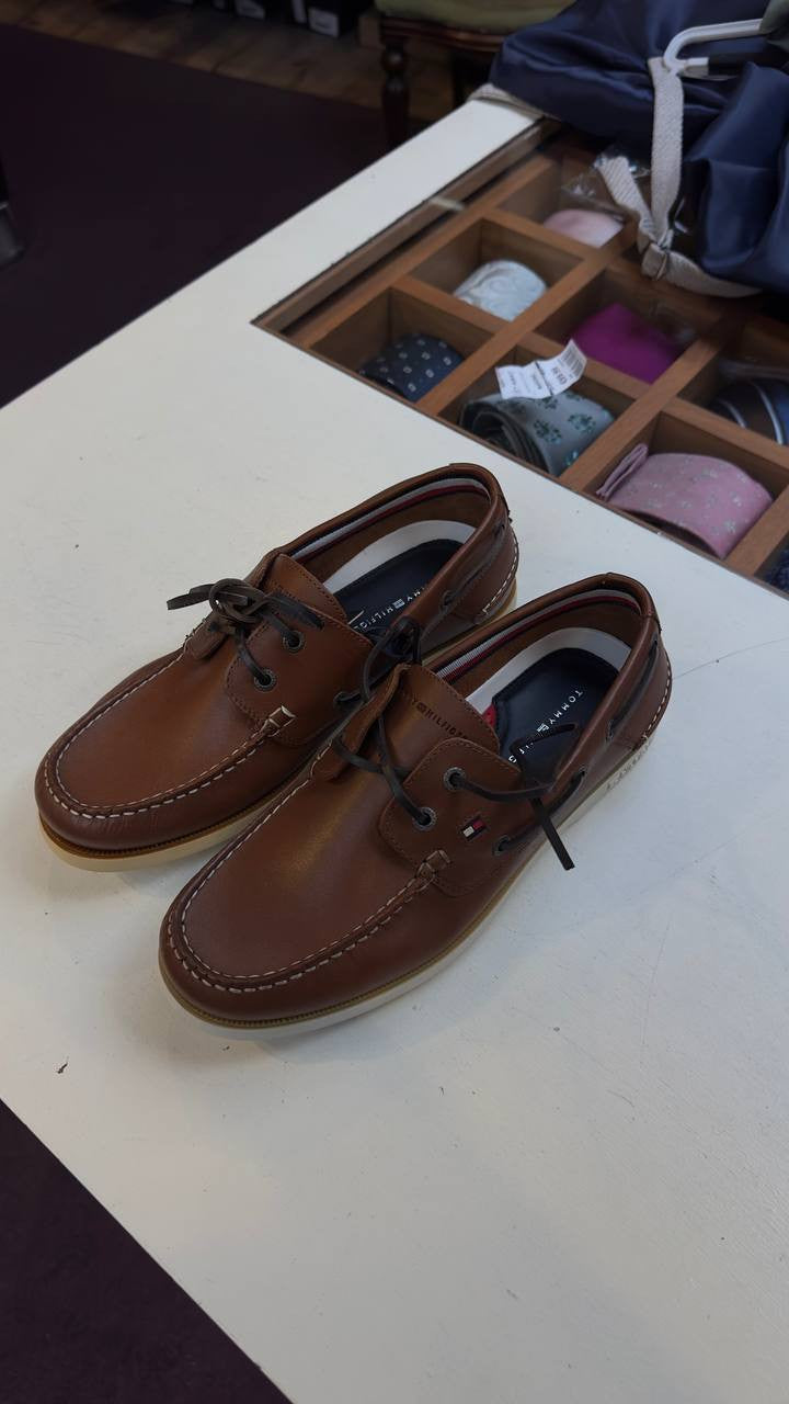Tommy Hilfiger Classic Leather Driving Moccasins - Cognac