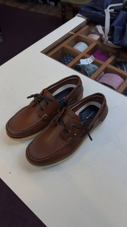 Tommy Hilfiger Classic Leather Driving Moccasins - Cognac