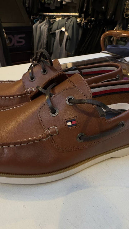 Tommy Hilfiger Classic Leather Driving Moccasins - Cognac