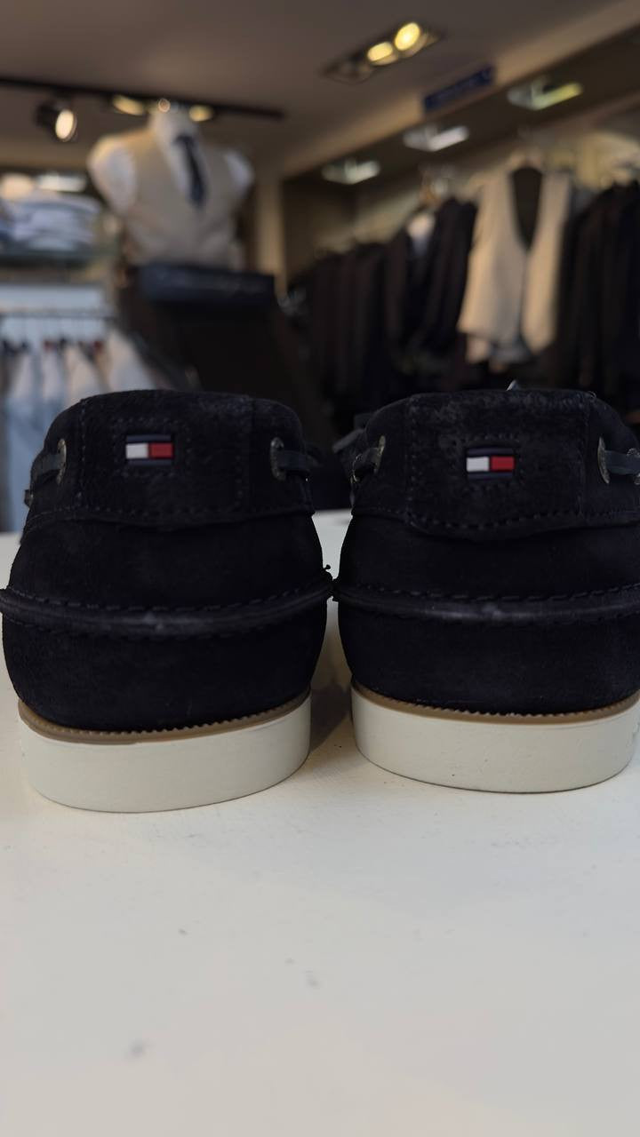 Tommy Hilfiger Essential Leather Driver Moccasins - Desert Sky
