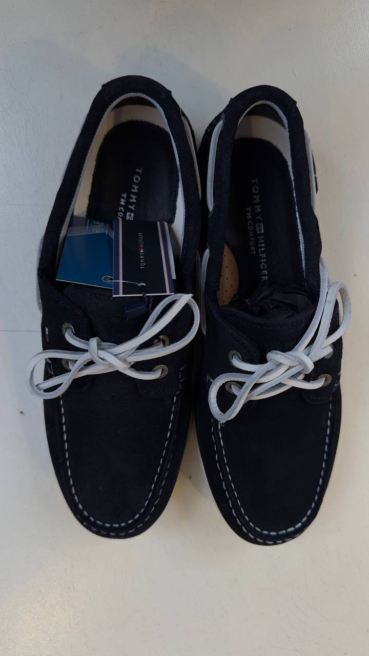 Tommy Hilfiger Classic Suede Boat Shoes - Navy