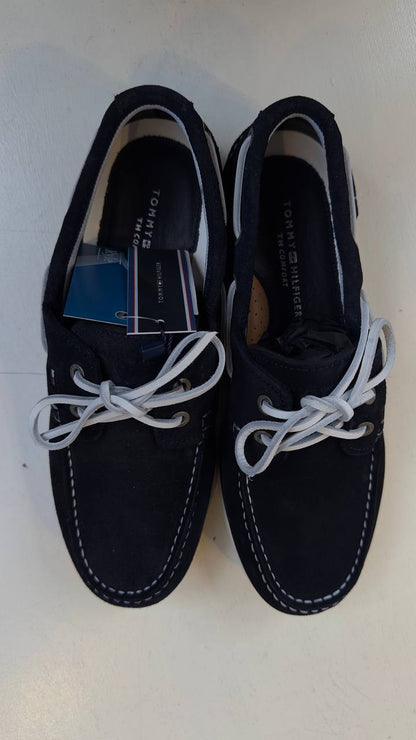 Tommy Hilfiger Classic Suede Boat Shoes - Navy
