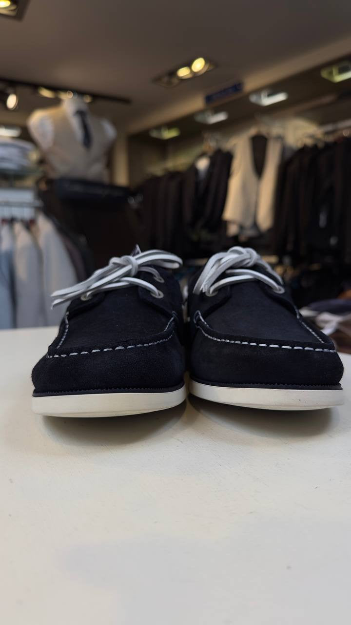 Tommy Hilfiger Classic Suede Boat Shoes - Navy