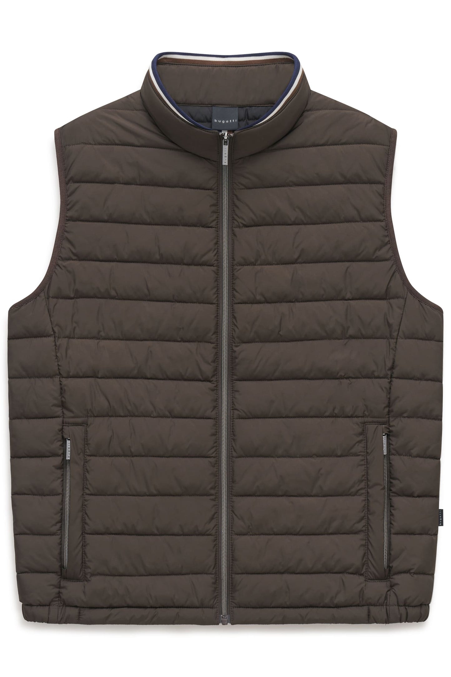 Bugatti quilted gilet in olive at Ryle Menswear, Tralee