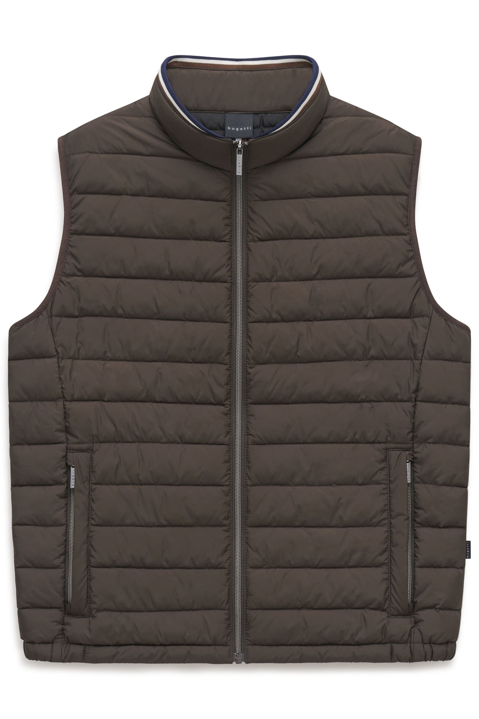 Bugatti quilted gilet in olive at Ryle Menswear, Tralee