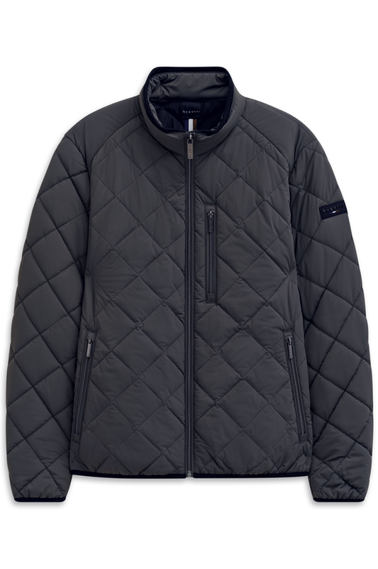 Bugatti lightweight quilted jacket in navy at Ryle Menswear, Tralee