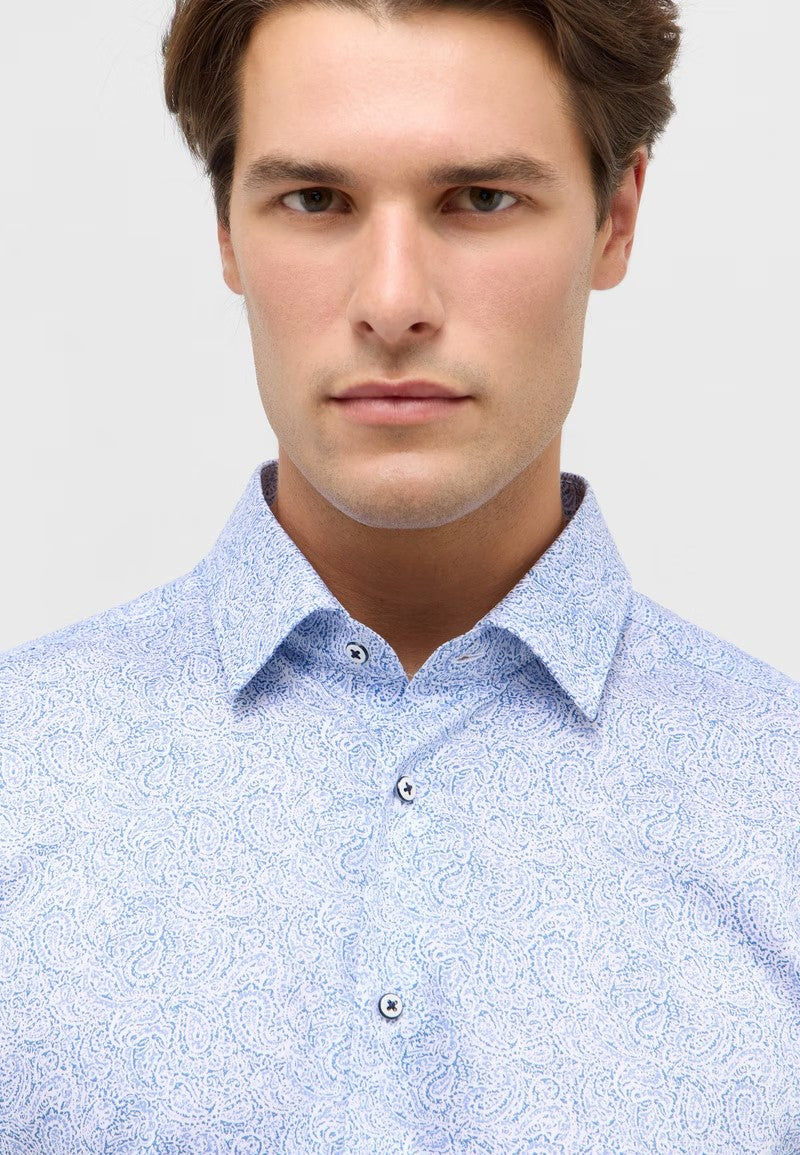 Eterna SLIM FIT Shirt 1020 f171 11 - light blue printed 1SH17728_01-11_model_nah_big