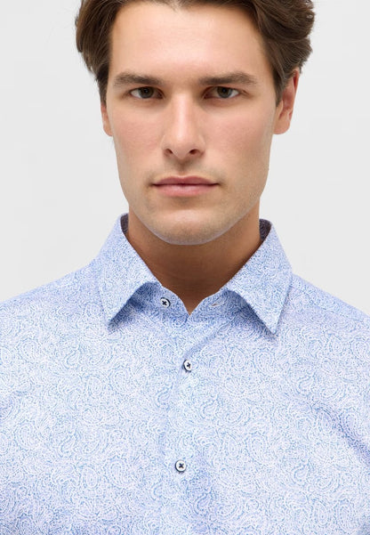 Eterna SLIM FIT Shirt 1020 f171 11 - light blue printed 1SH17728_01-11_model_nah_big