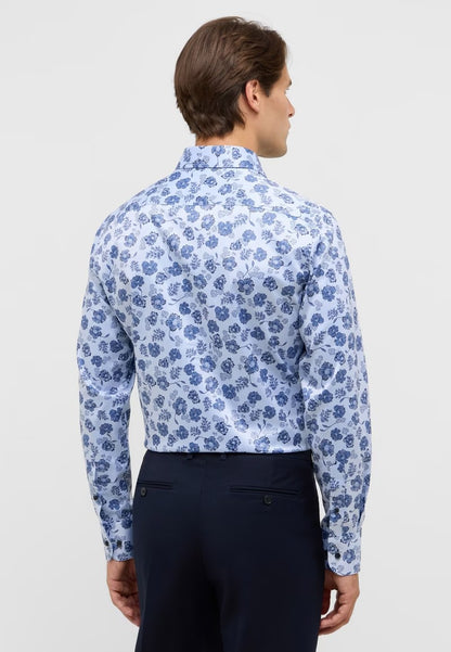 Eterna Slim Fit Shirt 1032/14 F669 - Blue Printed 1SH17748_01-41_model_rueck_big