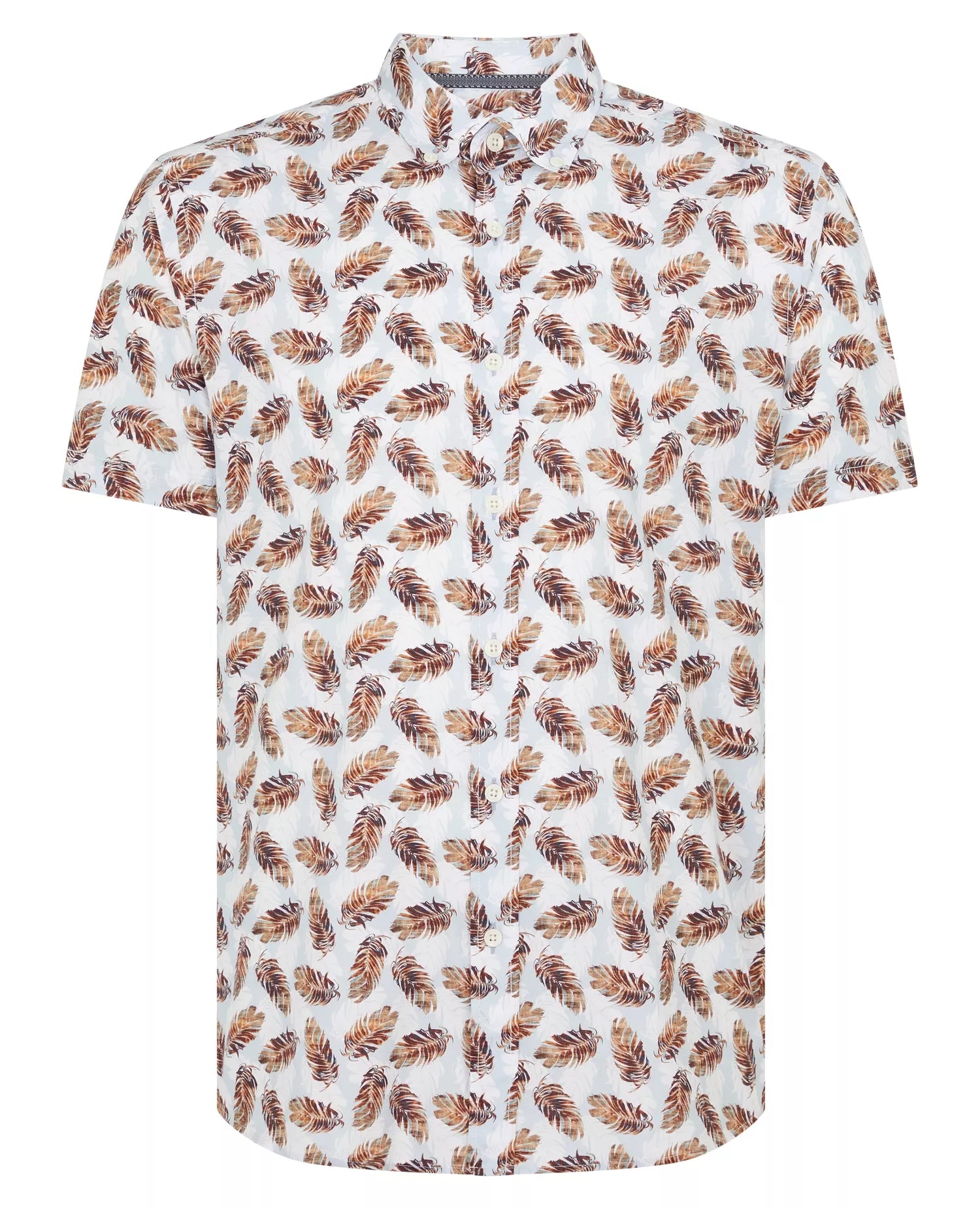 Remus Uomo Seville Short Sleeve Casual Shirt 13753ss - Brown 1_13753SS_46_01