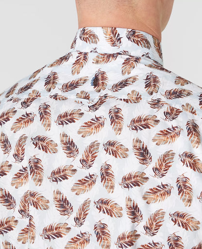 Remus Uomo Seville Short Sleeve Casual Shirt 13753ss - Brown 1_13753SS_46_05