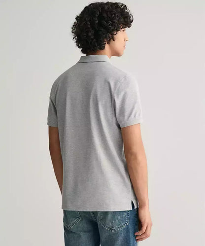 Gant Contrast Piqué Polo Shirt - Grey 2062026_093-2