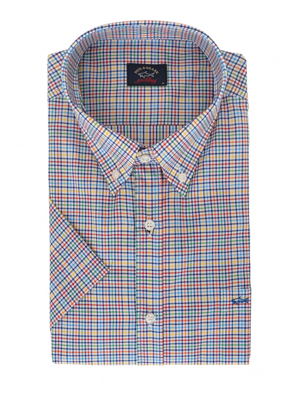 Paul & Shark Short Sleeve Cotton Shirt 23413009 - Multicolour 234130090351