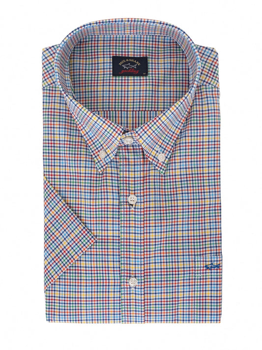 Paul & Shark Short Sleeve Cotton Shirt 23413009 - Multicolour 234130090351