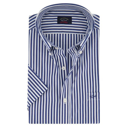 Paul & Shark Short Sleeve Cotton Shirt 23413199 - Blue 234131990051