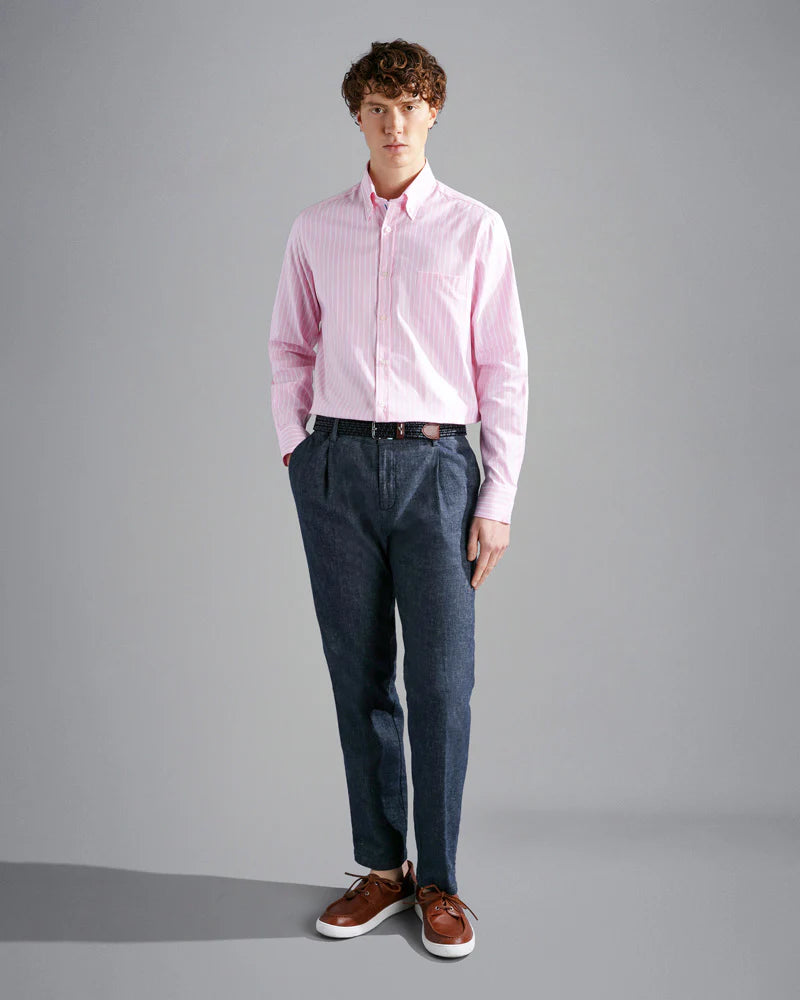 Paul & Shark Paul & Shark Cotton Oxford Shirt 24413296r- Pink 24413296rvg24