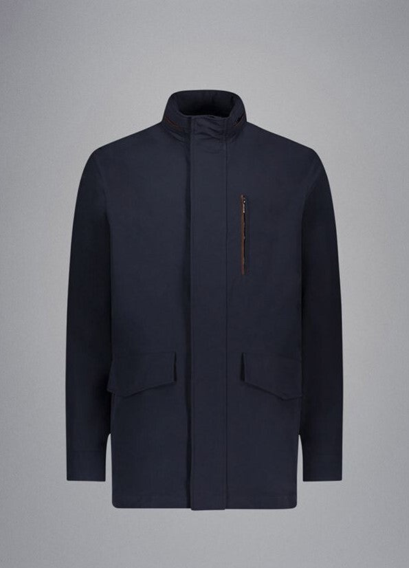 Paul & Shark Typhoon® Re-4x4 Stretch Coat with Alcantara - Dark Blue 25412015-013-1