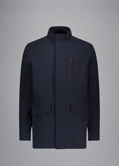 Paul & Shark Typhoon® Re-4x4 Stretch Coat with Alcantara - Dark Blue 25412015-013-1