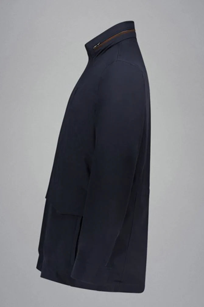 Paul & Shark Typhoon® Re-4x4 Stretch Coat with Alcantara - Dark Blue 25412015-013-4