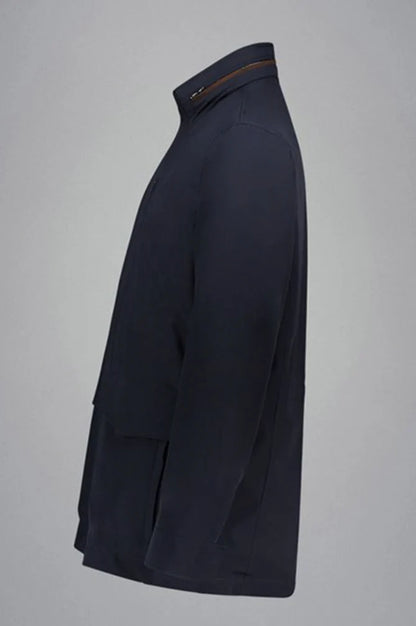 Paul & Shark Typhoon® Re-4x4 Stretch Coat with Alcantara - Dark Blue 25412015-013-4