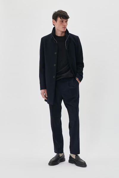 Matinique Harvey Wool Coat - Dark Navy 302038451940112