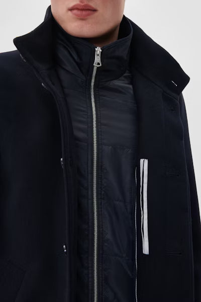Matinique Harvey Wool Coat - Dark Navy 302038451940117