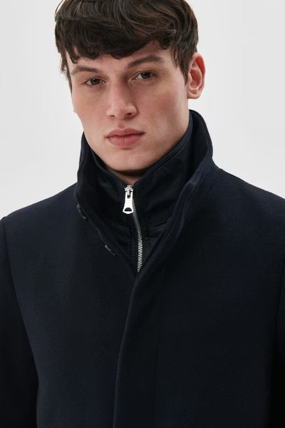 Matinique Harvey Wool Coat - Dark Navy 302038451940118