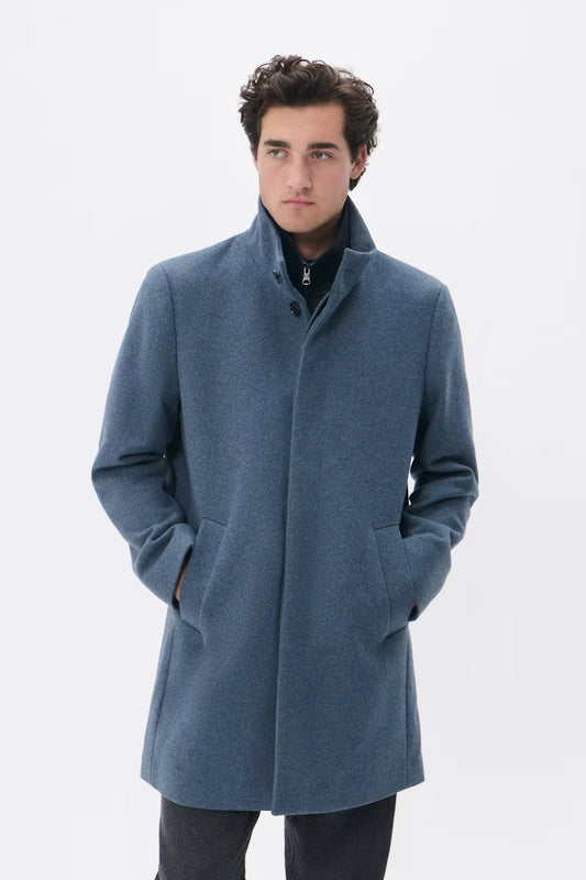Matinique Harvey Wool Coat - Dust Blue 302038451940261