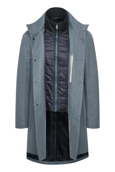Matinique Harvey Wool Coat - Dust Blue 302038451940266