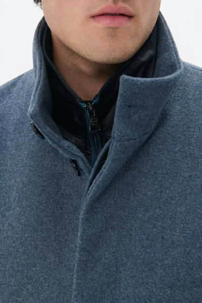 Matinique Harvey Wool Coat - Dust Blue 302038451940269