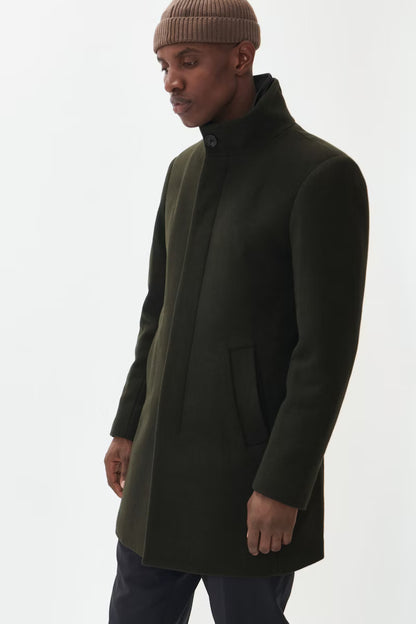 Matinique Harvey Wool Coat - Forest 30203845215051