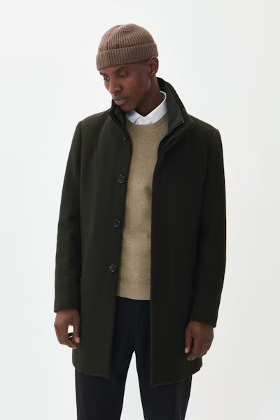 Matinique Harvey Wool Coat - Forest 30203845215053