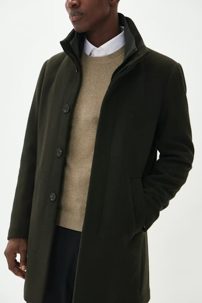 Matinique Harvey Wool Coat - Forest 30203845215057