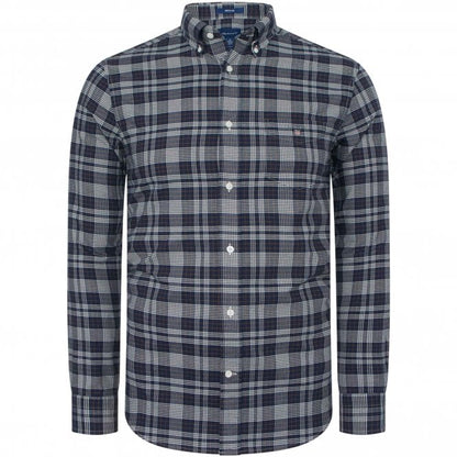 Gant Oxford Plaid Shirt Regular Fit - Evening Blue 32200714331