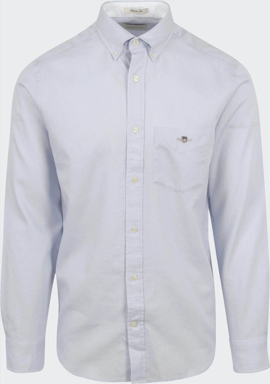 Gant Honeycomb Texture Shirt - Light Blue 3240059-455-1