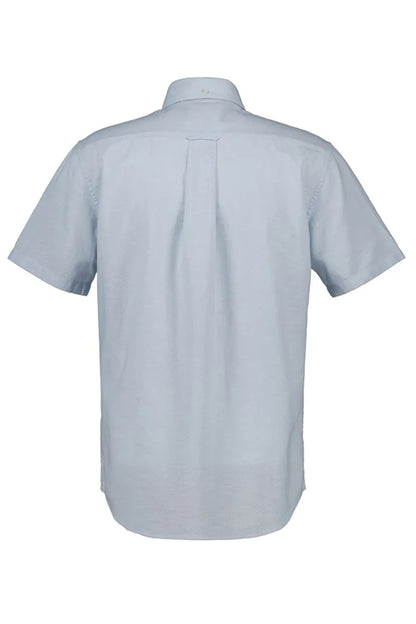 Gant Men's Regular Fit Short Sleeve Dobby Shirt - Blue 3250140457-2