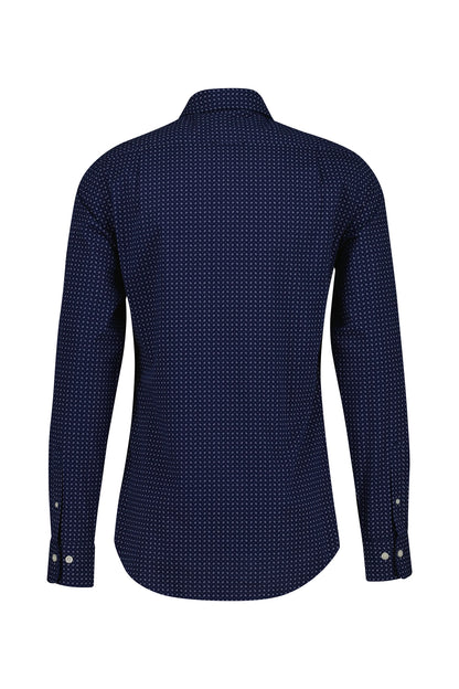 Gant Slim Micro Print Shirt - Classic Blue 32502204092