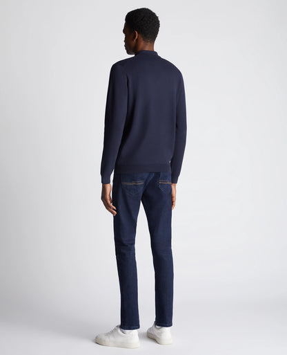 Remus Uomo Long Sleeve Polo Knit - Navy 3_58690_78_03